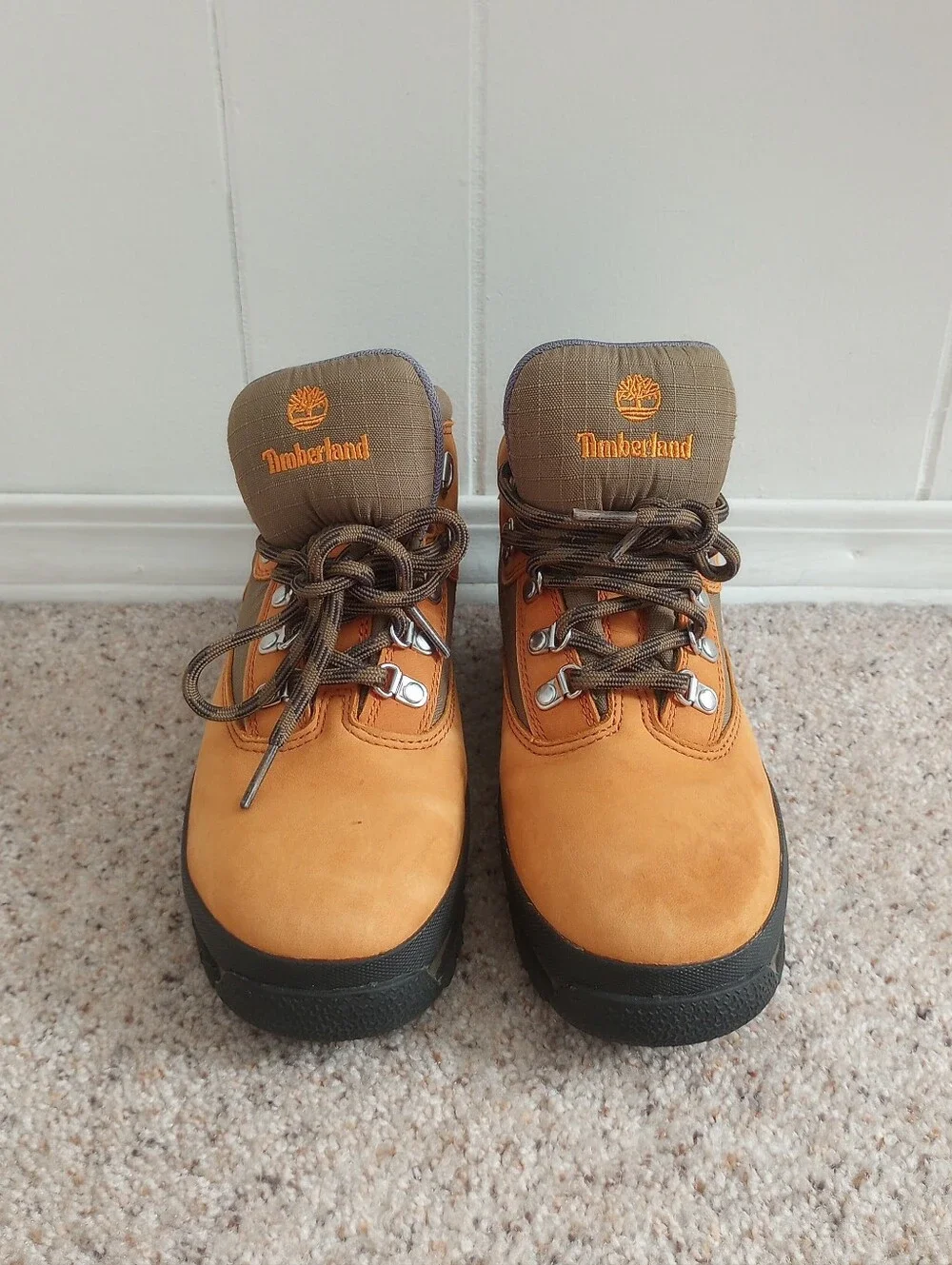 Timberland Orange Boots Boys Size 5